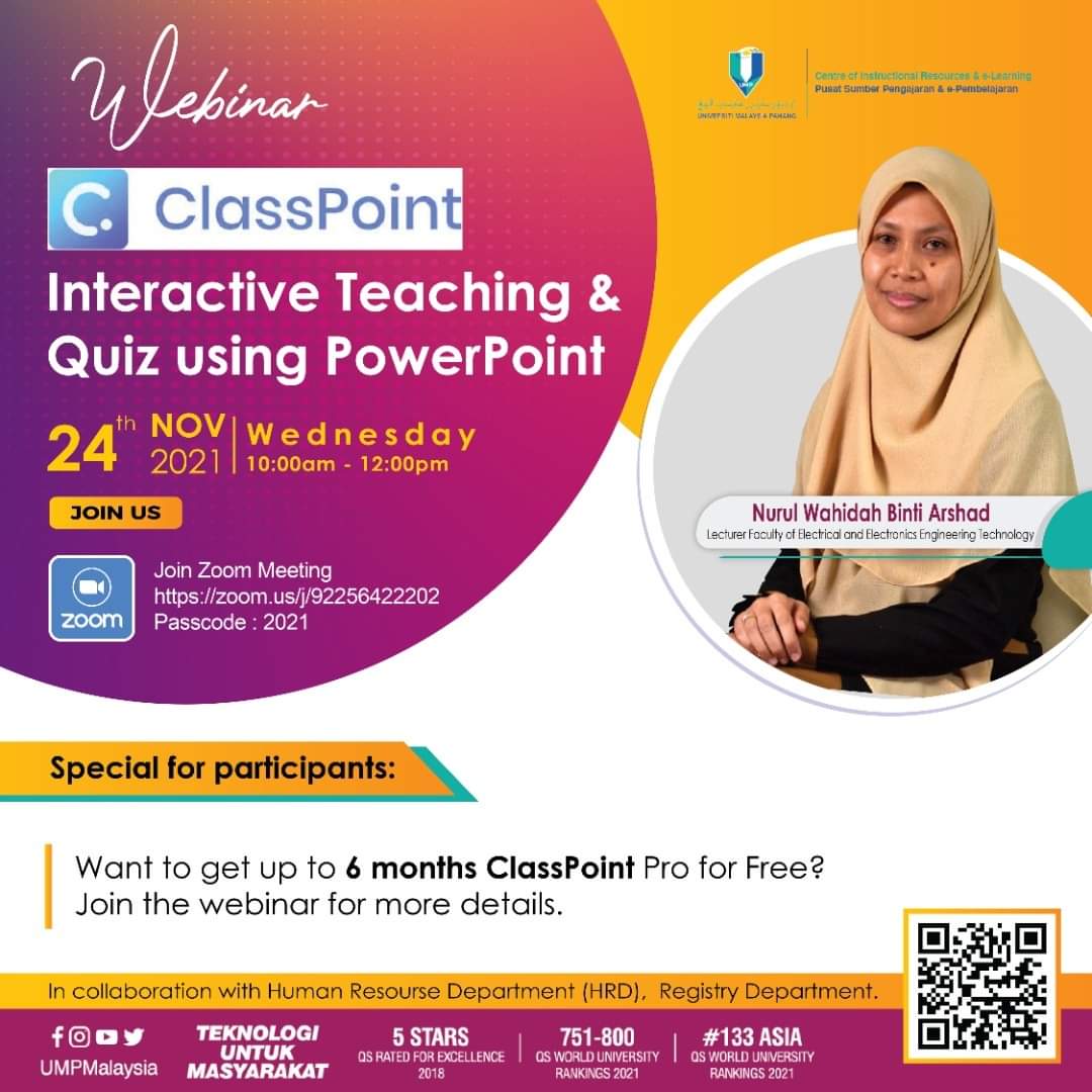 Webinar ClassPoint: Interactive Teaching & Quiz using Powerpoint