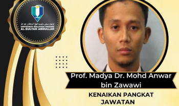 Tahniah kepada Prof. Madya Dr. Mohd Anwar bin Zawawi
