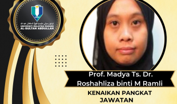 Sekalung Tahniah kepada Prof. Madya Ts. Dr. Roshahliza binti M Ramli 