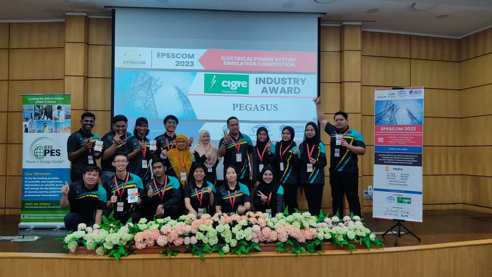 Congratulations on EPSSCOM 2023 Industry Award won by the Pegasus Team from FTKEE UMPSA 